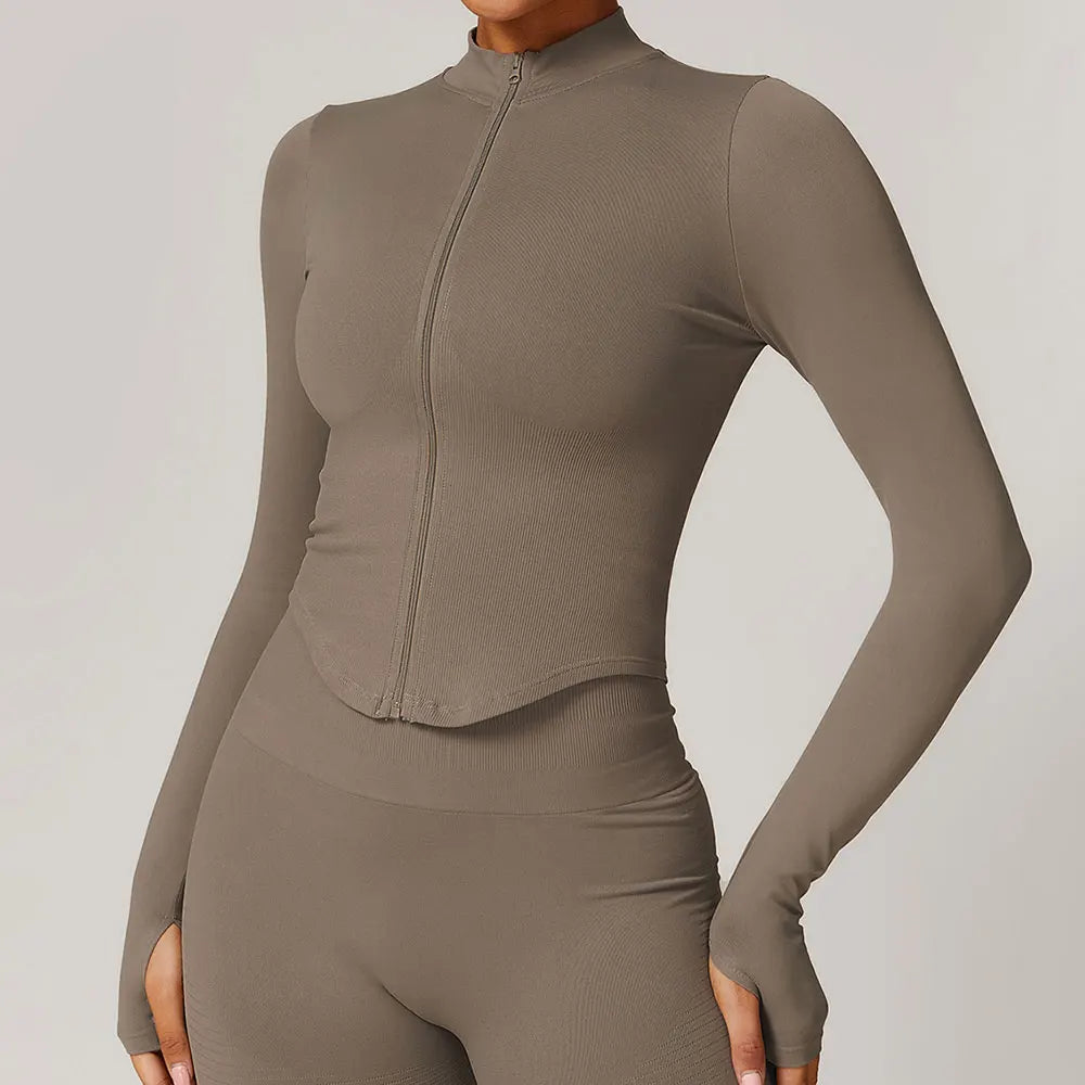Women's Quick-Dry Zip-Up Workout Jacket