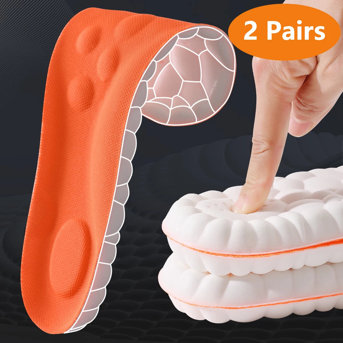 orthopedic insoles, memory foam, shock absorbing, arch support