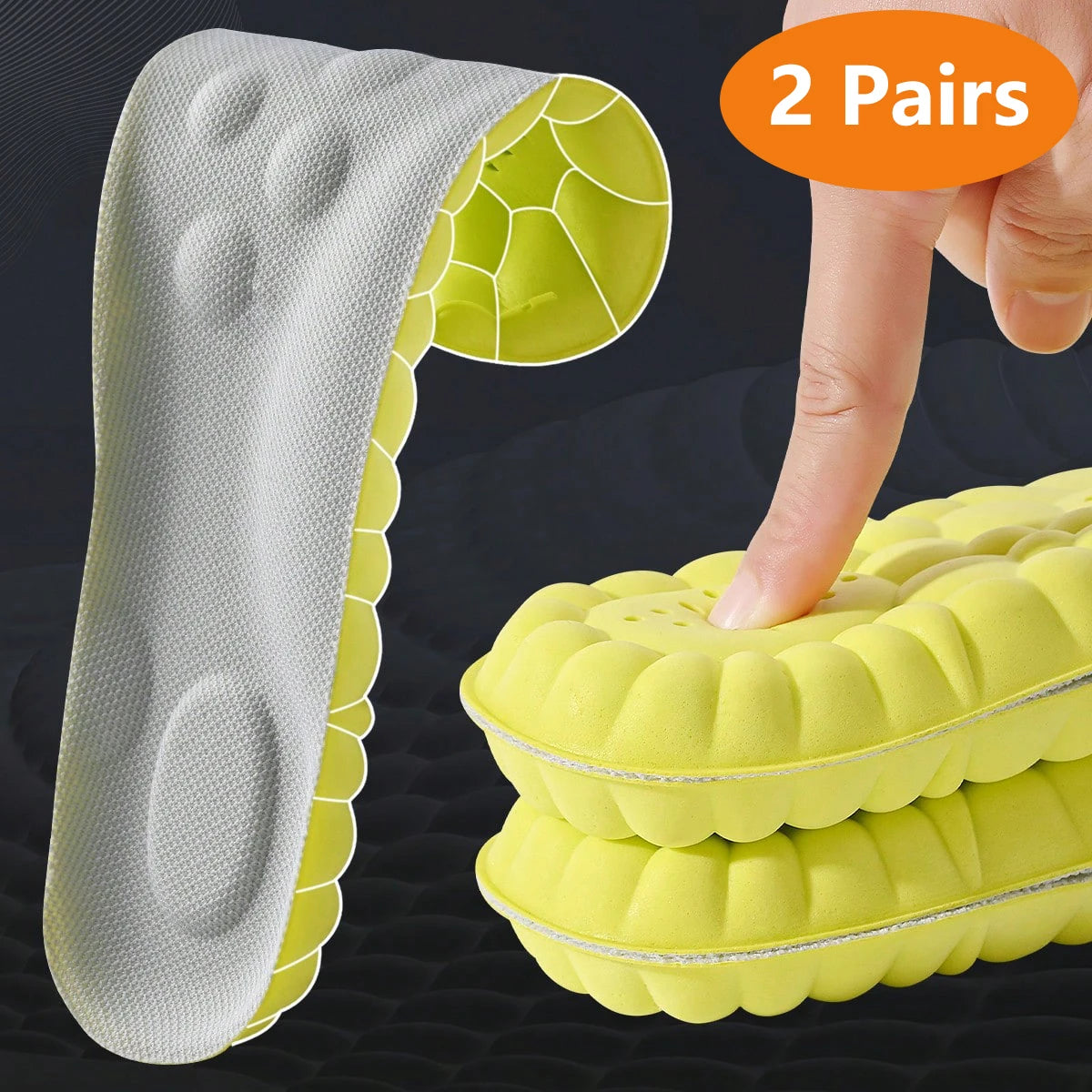 orthopedic insoles, memory foam, shock absorbing, arch support