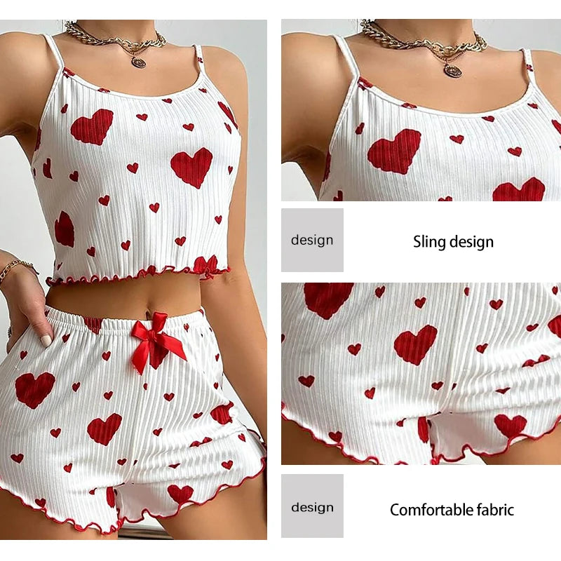 Love Print Pajama Set ❤️