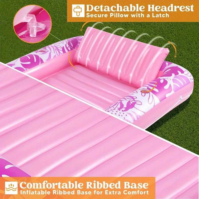 JOYFY Extra Large Inflatable Tanning Pool Lounger