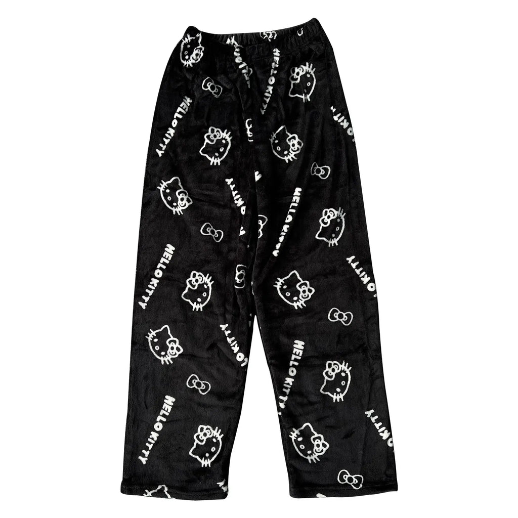 Cute Kitty Print Pajama Pants