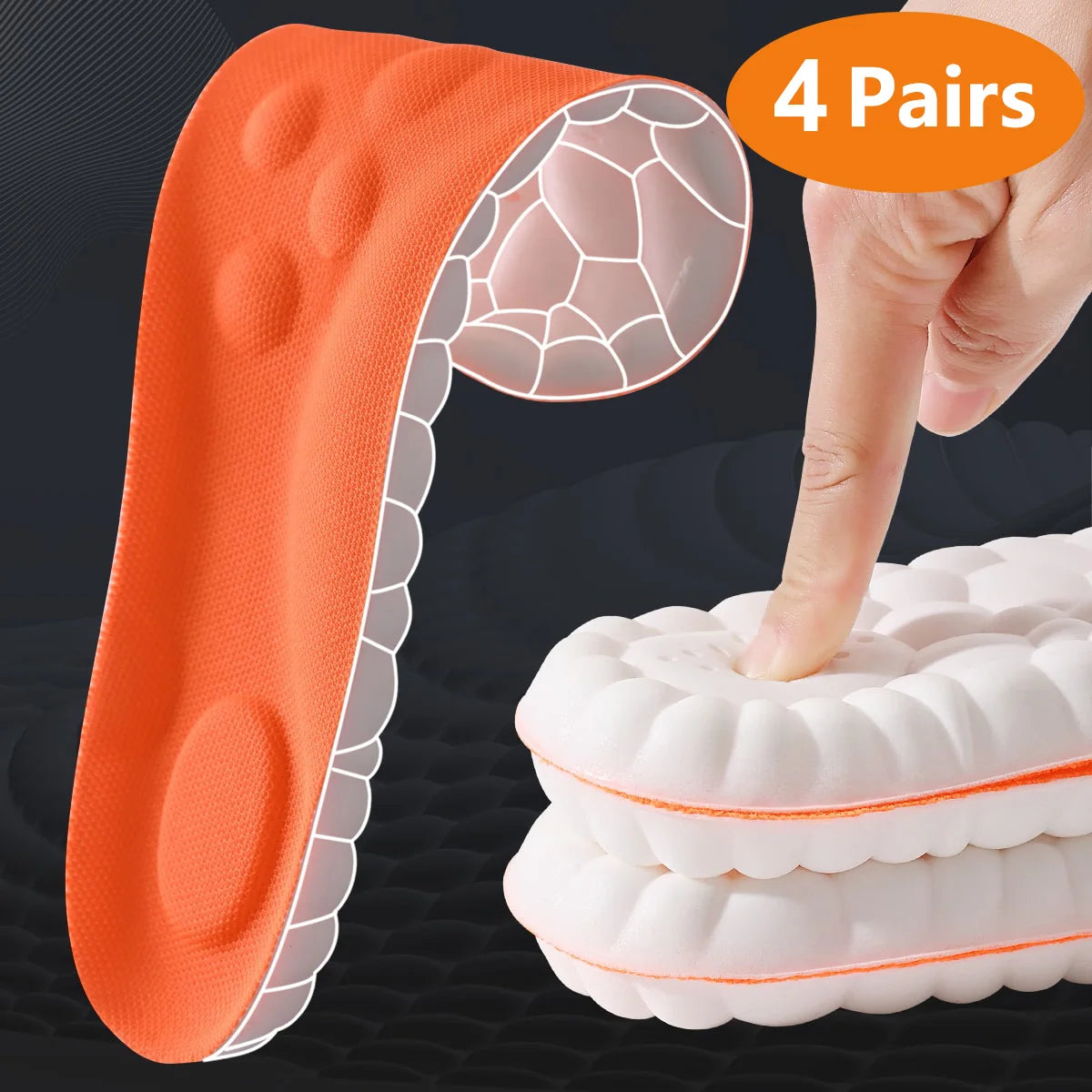 orthopedic insoles, memory foam, shock absorbing, arch support