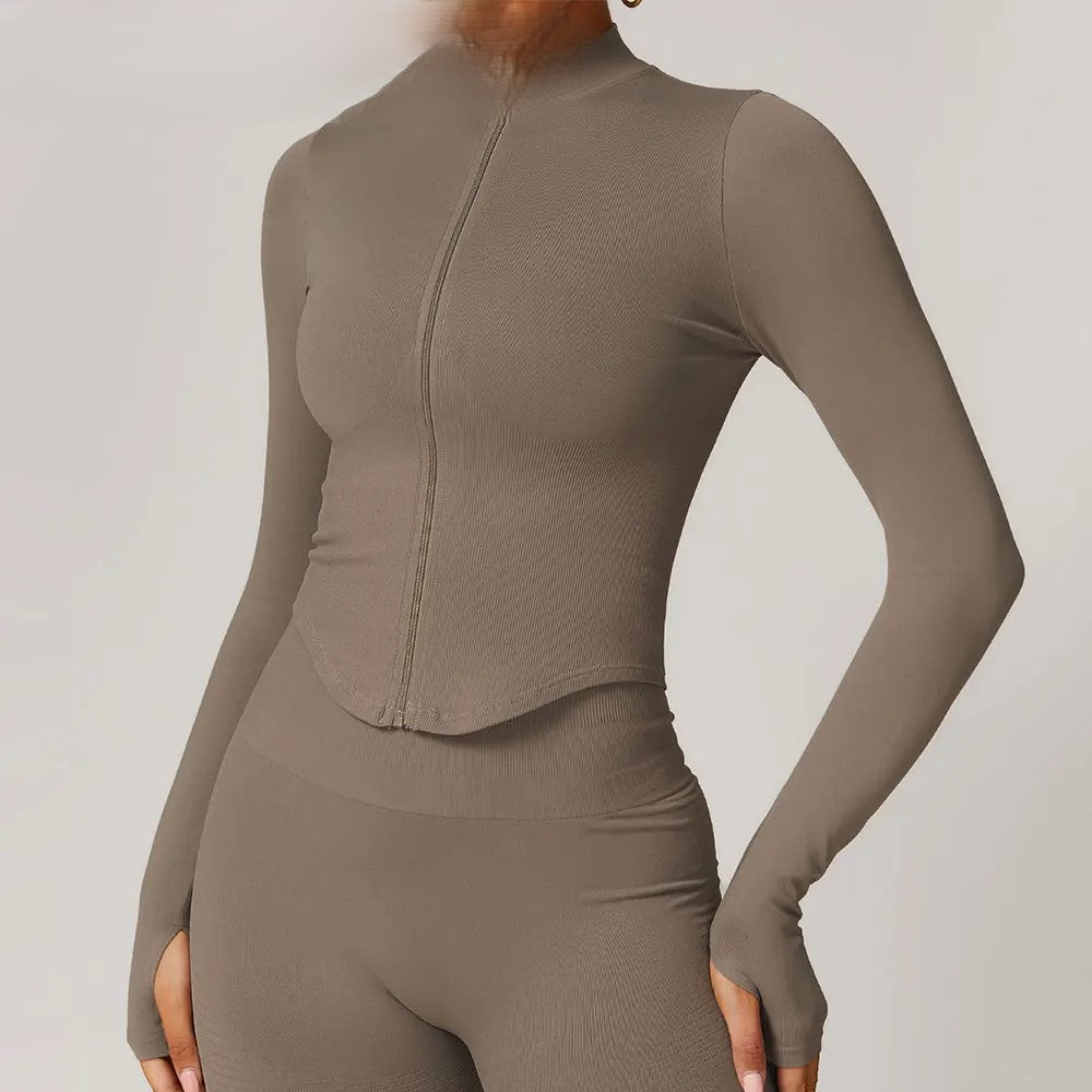Women's Quick-Dry Zip-Up Workout Jacket