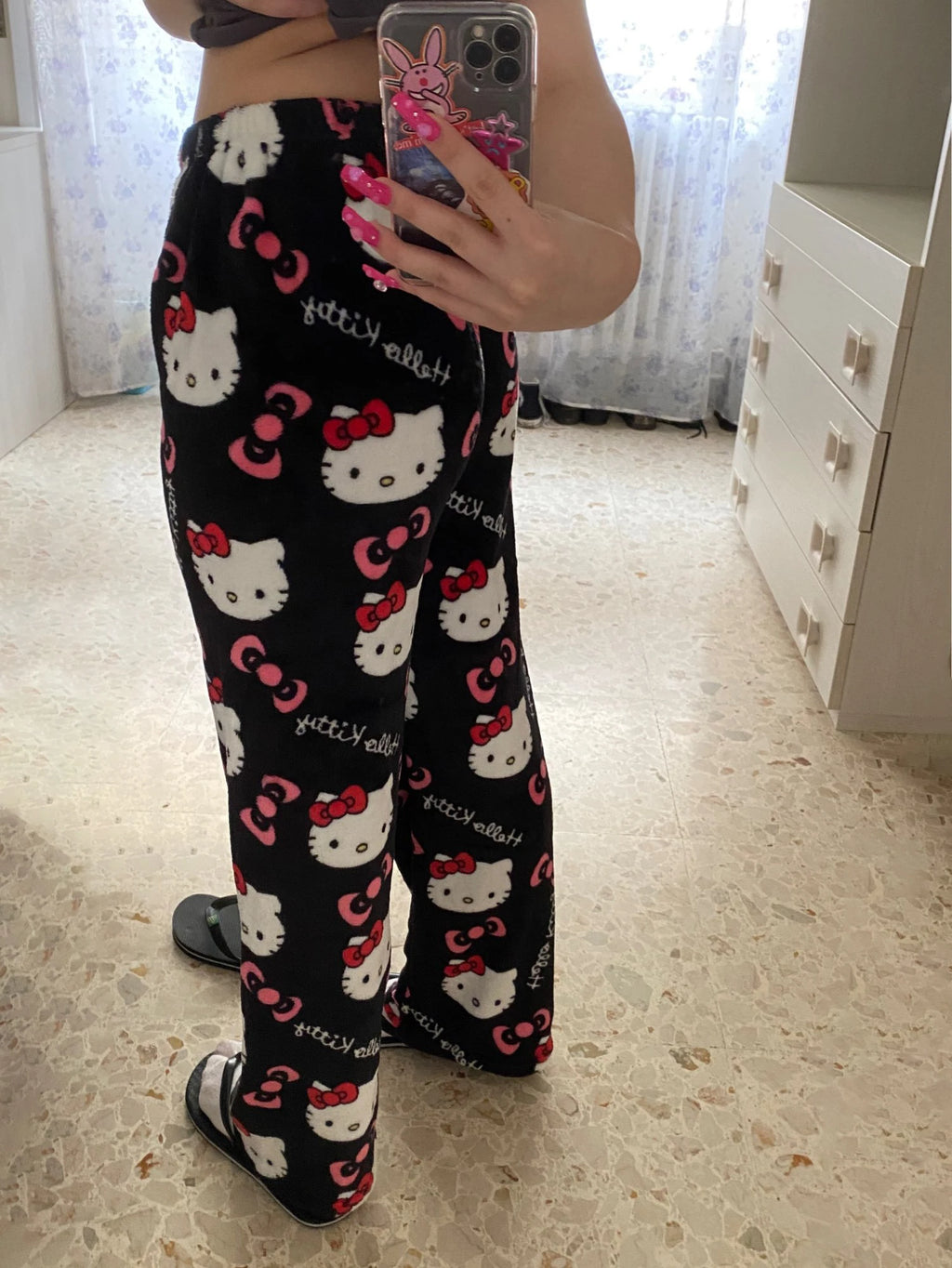 Cute Kitty Print Pajama Pants