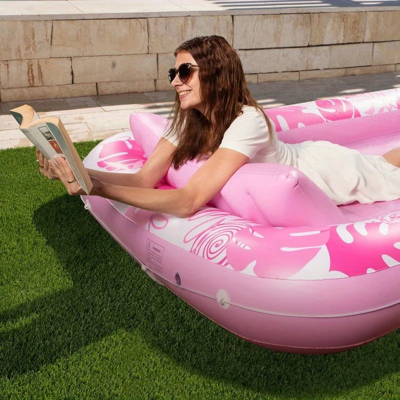 JOYFY Extra Large Inflatable Tanning Pool Lounger