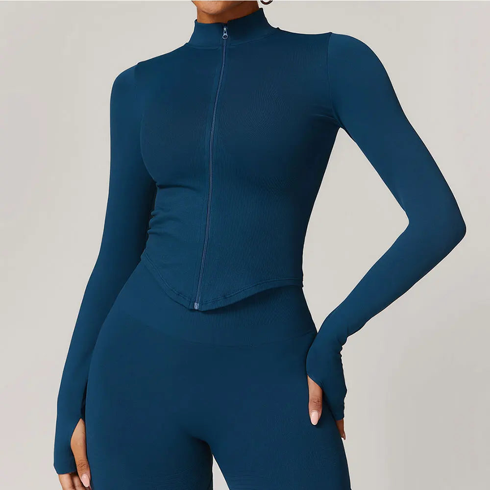 Women's Quick-Dry Zip-Up Workout Jacket