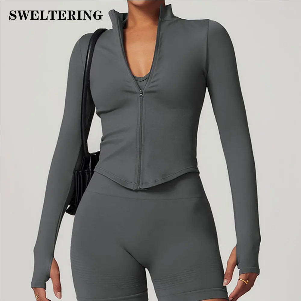 Women's Quick-Dry Zip-Up Workout Jacket