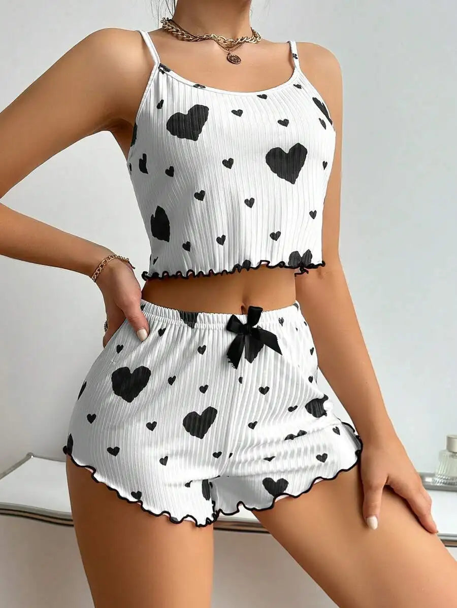 Love Print Pajama Set ❤️