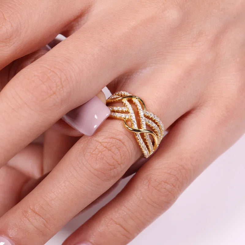 Twist CZ Ring
