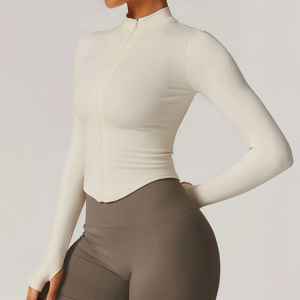Women's Quick-Dry Zip-Up Workout Jacket