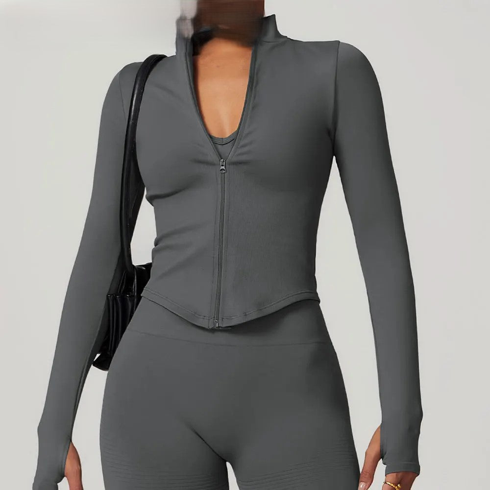 Women's Quick-Dry Zip-Up Workout Jacket