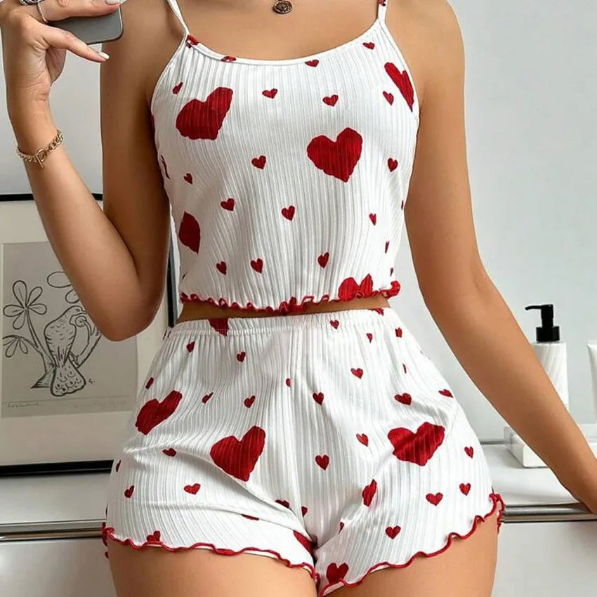 Love Print Pajama Set ❤️