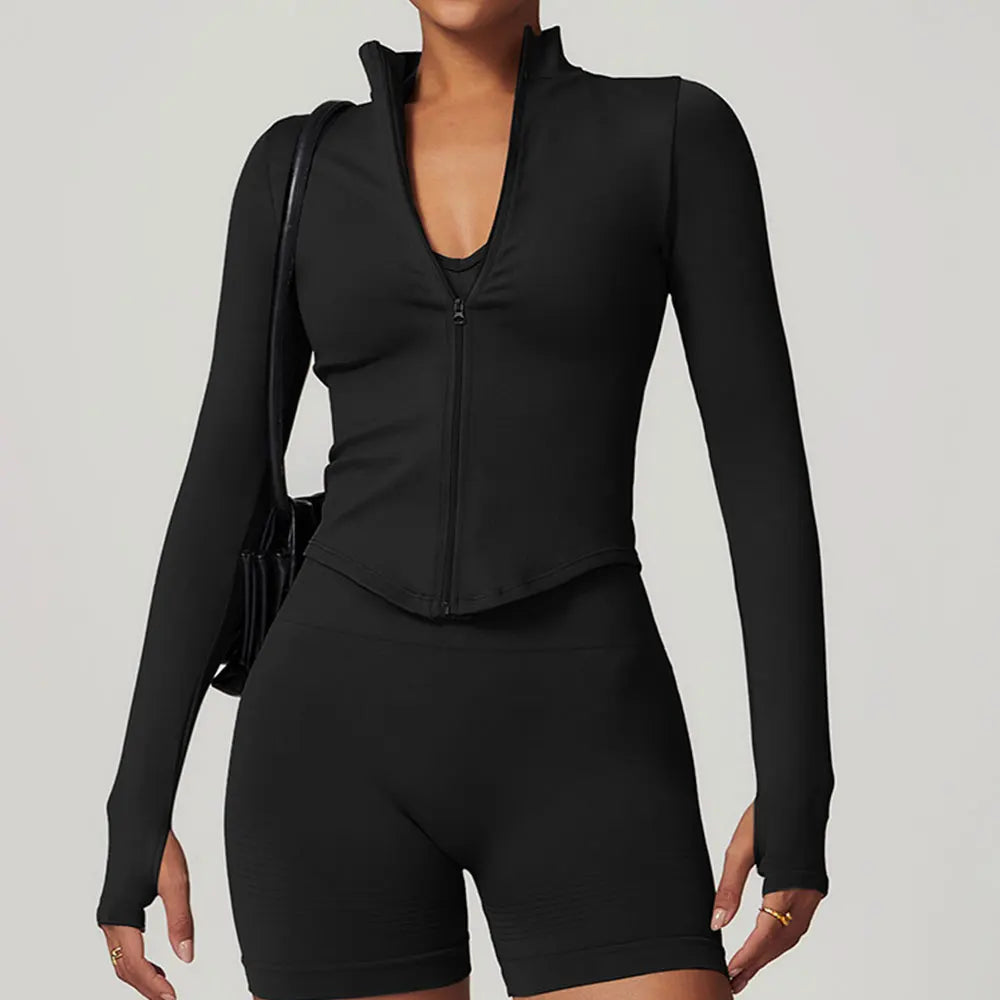 Women's Quick-Dry Zip-Up Workout Jacket