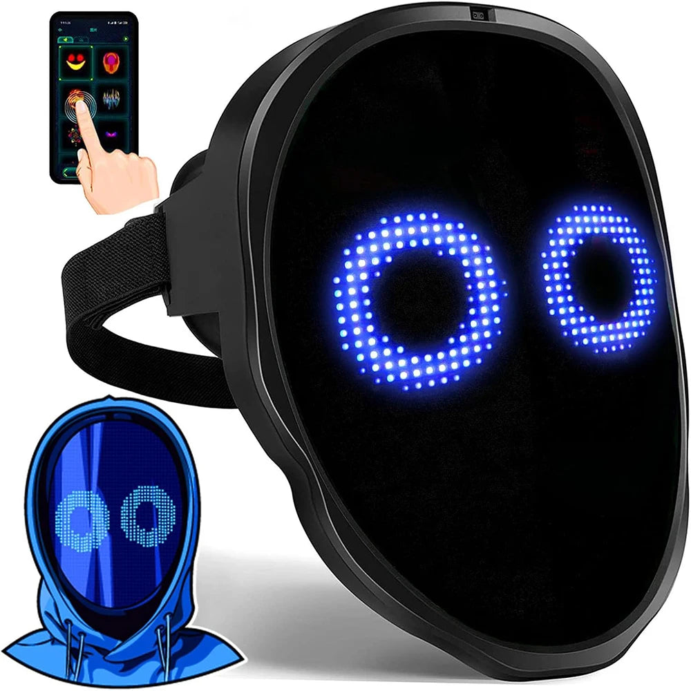 Bluetooth LED Face Mask with App Control
