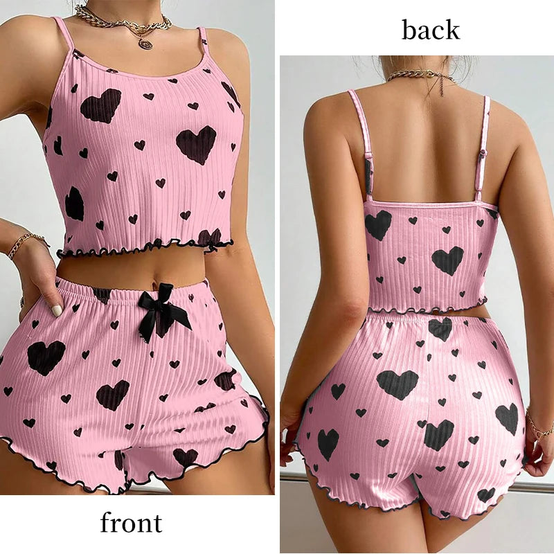Love Print Pajama Set ❤️