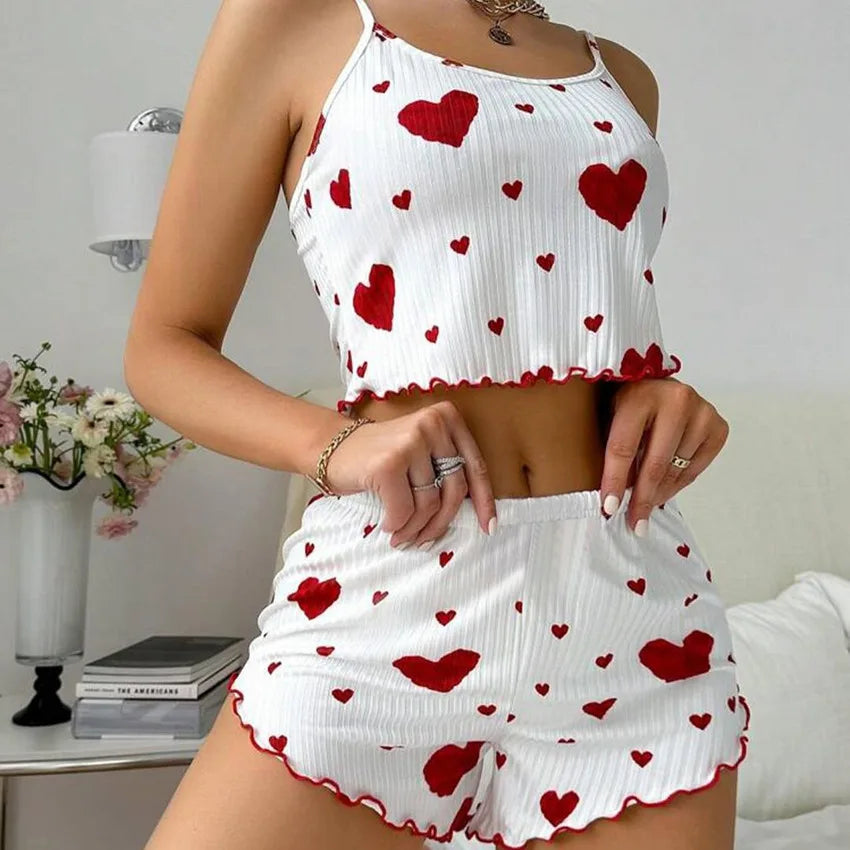 Love Print Pajama Set ❤️