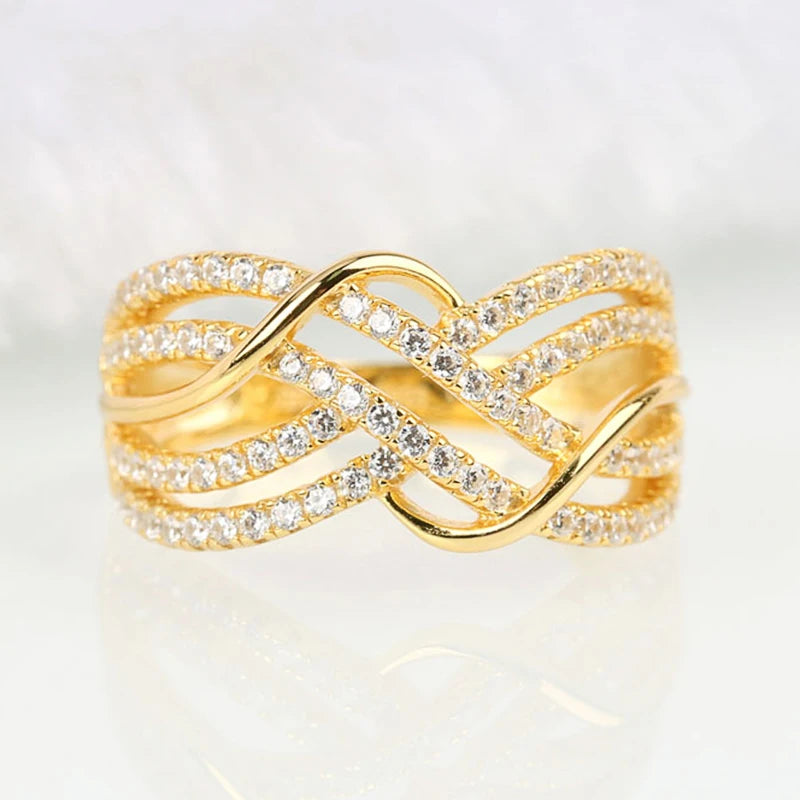 Twist CZ Ring