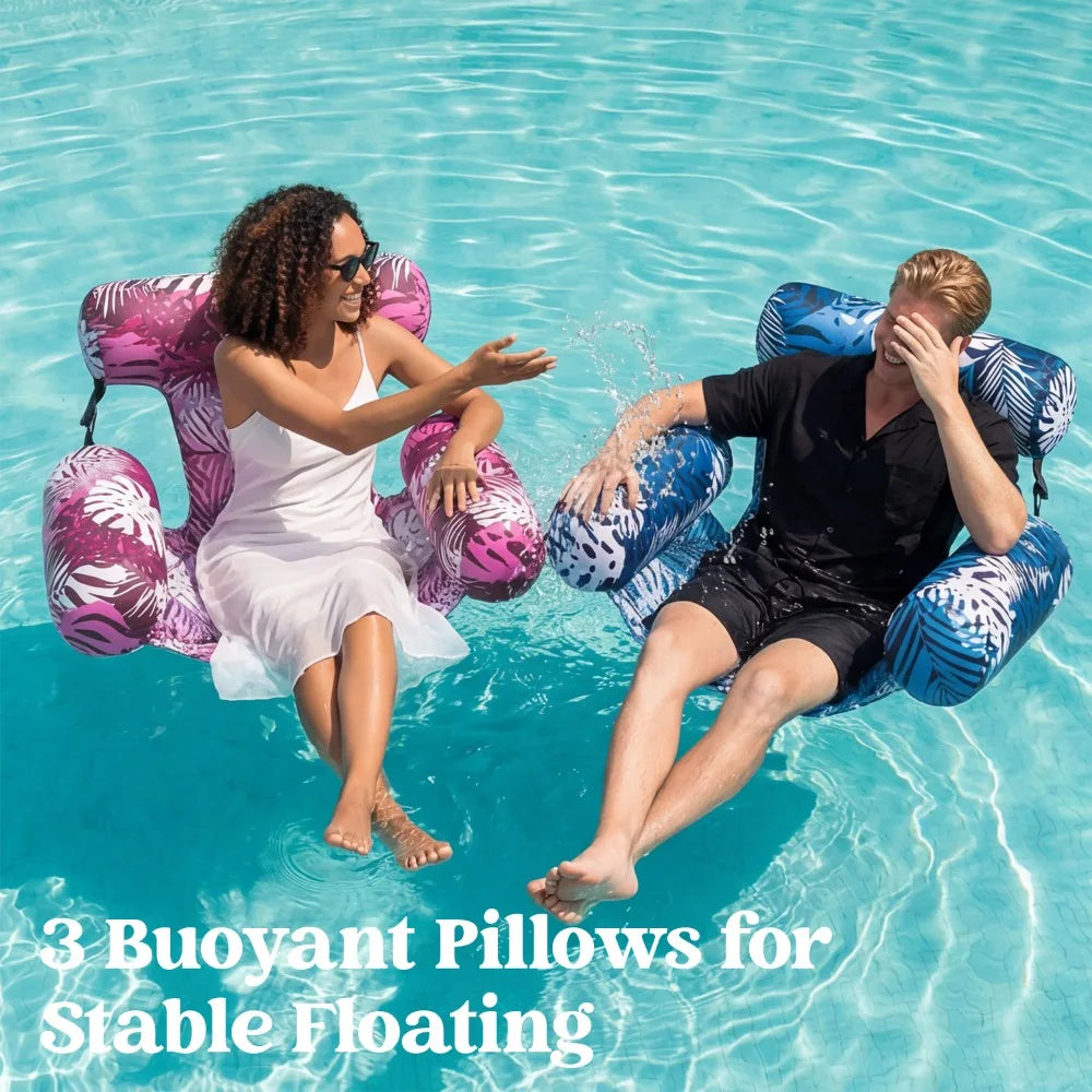 SYNCFUN Heavy-Duty Inflatable Pool Lounge Chair