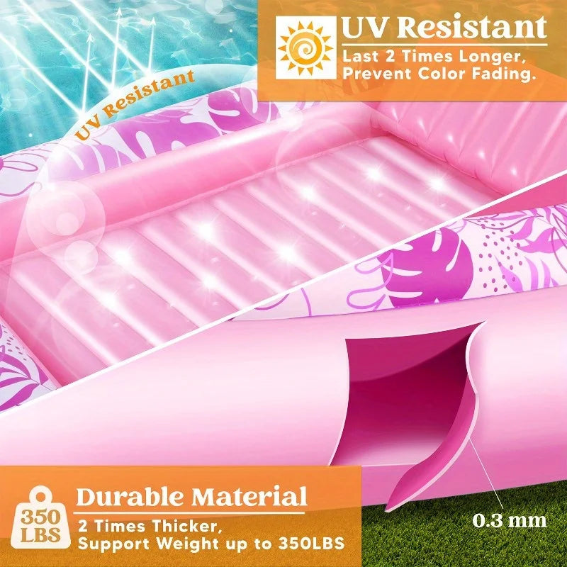 JOYFY Extra Large Inflatable Tanning Pool Lounger