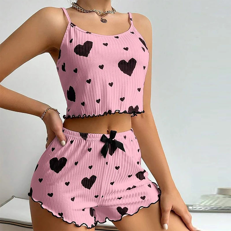 Love Print Pajama Set ❤️