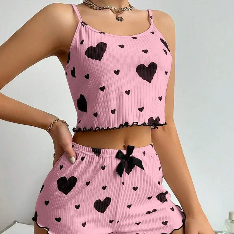 Love Print Pajama Set ❤️