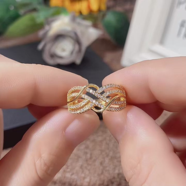 Twist CZ Ring
