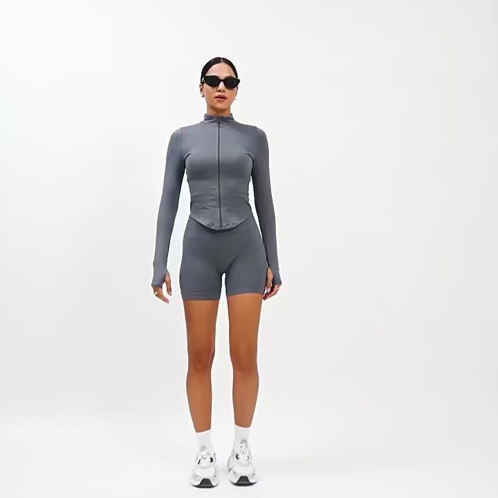 Women's Quick-Dry Zip-Up Workout Jacket